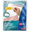 imageAvery 5 Big Tab Dividers for 3 Ring Binder Easy Print ampamp Apply Clear Label Strip Index Maker Customizable White Tabs 5 Sets 114921set