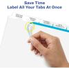 imageAvery 5 Big Tab Dividers for 3 Ring Binder Easy Print ampamp Apply Clear Label Strip Index Maker Customizable White Tabs 5 Sets 114925set