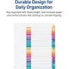 imageAvery AZ Dividers for 3 Ring Binders 26 Tabs per Set Customizable Table of Contents Multicolor Tabs Great for Organizing Reports Projects and More 111250281 H x 110 L x 110 W
