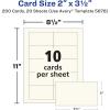imageAvery Clean Edge Printable Business Cards with Sure Feed Technology 2quot x 35quot Ivory 200 Blank Cards for Laser Printers 5876One Size