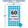 imageAvery ColorCoding Removable Labels 12 Inch Round Stickers Light Blue NonPrintable 840 Dot Stickers Total 5050One Size
