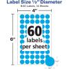 imageAvery ColorCoding Removable Labels 12 Inch Round Stickers Light Blue NonPrintable 840 Dot Stickers Total 5050One Size Pack of 2