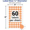 imageAvery ColorCoding Removable Labels 12 Inch Round Stickers Neon Orange NonPrintable 840 Dot Stickers Total 5062
