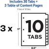 imageAvery Dividers for 3 Ring Binders 10 Tabs per Set Customizable Table of Contents Classic White Tabs Great for Organizing Reports Projects and More 3 Sets of 1107710 Tab Pack of 12