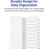 imageAvery Dividers for 3 Ring Binders 10 Tabs per Set Customizable Table of Contents Classic White Tabs Great for Organizing Reports Projects and More 3 Sets of 1107710 Tab