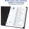 imageAvery Dividers for 3 Ring Binders 12 Tabs per Set Customizable Table of Contents Classic White Tabs Great for Organizing Reports Projects and More 3 Sets of 11078One Size
