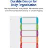 imageAvery Dividers for 3 Ring Binders 5 Tabs per Set Customizable Table of Contents Multicolor Arched Tabs Great for Organizing Reports Projects and More 11840Pack of 1