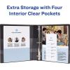 imageAvery Dual Effect HeavyDuty 3 Ring Binder 1 Inch Slant Rings Black Binder 03218Plum Purple