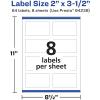imageAvery Durable Removable Rectangle Labels Sure Feed Technology 2quot x 35quot Matte White Film WaterResistant PrinttoTheEdge LaserPigmentBased Inkjet Printable 200 Total64 labels