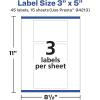 imageAvery Durable Removable Rectangle Labels Sure Feed Technology 3quot x 5quot Matte White Film WaterResistant PrinttoTheEdge LaserPigmentBased Inkjet Printable 75 Total45 labels
