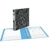 imageAvery Durable View 3 Ring Binder 1 Inch Round Rings Black and White Marble Waves 1 Fashion Binder 26743