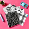 imageAvery Durable View 3 Ring Binder 1 Inch Round Rings Black and White Marble Waves 1 Fashion Binder 26743