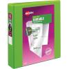 imageAvery Durable View 3 Ring Binder 1quot Slant Rings 250Sheet Capacity 14 Inch Wide Spine Great for Home School Supplies Office or Organization Needs 1 Green Binder 17832Green