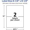 imageAvery Durable Waterproof Rectangle Labels 55quot x 85quot 20 Total Oil and TearResistant Waterproof LaserPigmentBased Inkjet Printable200 labels