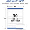 imageAvery Easy Peel Printable Address Labels with Sure Feed 1quot x 258quot Customizable Stickers White 300 Blank Mailing Labels Great for Mailing Shipping and More 181601 x 258 Pack of 5