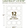 imageAvery EcoFriendly Matte White Recycled Arched Square Labels 2quot x 2316quot PrinttoTheEdge Matte White Labels Permanent Adhesive LaserInkjet Printable 120 Total1 200 labels