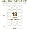 imageAvery EcoFriendly Matte White Recycled Oval Labels 15quot x 25quot Matte White Labels Permanent Adhesive LaserInkjet Printable 450 Total180 labels