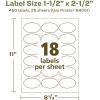 imageAvery EcoFriendly Matte White Recycled Oval Labels 15quot x 25quot Matte White Labels Permanent Adhesive LaserInkjet Printable 450 Total450 labels