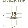 imageAvery EcoFriendly Matte White Recycled Rectangle Labels 2quot x 258quot Matte White Labels Permanent Adhesive LaserInkjet Printable 375 Total375 labels