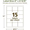 imageAvery EcoFriendly Matte White Recycled Rectangle Labels 2quot x 258quot Matte White Labels Permanent Adhesive LaserInkjet Printable 375 Total750 labels