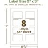 imageAvery EcoFriendly Matte White Recycled Rectangle Labels 2quot x 3quot PrinttoTheEdge Matte White Labels Permanent Adhesive LaserInkjet Printable 80 Total200 labels
