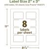 imageAvery EcoFriendly Matte White Recycled Rectangle Labels 2quot x 3quot PrinttoTheEdge Matte White Labels Permanent Adhesive LaserInkjet Printable 80 Total400 labels