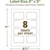 imageAvery EcoFriendly Matte White Recycled Rectangle Labels 2quot x 3quot PrinttoTheEdge Matte White Labels Permanent Adhesive LaserInkjet Printable 80 Total80 labels