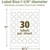 imageAvery EcoFriendly Matte White Recycled Round Labels 125quot Diameter PrinttoTheEdge Matte White Labels Permanent Adhesive LaserInkjet Printable 300 Total300 labels