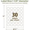 imageAvery EcoFriendly Matte White Recycled Round Labels 125quot Diameter PrinttoTheEdge Matte White Labels Permanent Adhesive LaserInkjet Printable 300 Total1 500 labels
