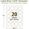 imageAvery EcoFriendly Matte White Recycled Round Labels 175quot Diameter PrinttoTheEdge Matte White Labels Permanent Adhesive LaserInkjet Printable 200 Total2 000 labels