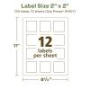 imageAvery EcoFriendly Matte White Recycled Square Labels 2quot x 2quot PrinttoTheEdge Matte White Labels Permanent Adhesive LaserInkjet Printable 300 Total120 labels