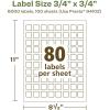 imageAvery EcoFriendly Matte White Recycled Square Labels 34quot x 34quot PrinttoTheEdge Matte White Labels Permanent Adhesive LaserInkjet Printable 800 Total8 000 labels