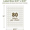 imageAvery EcoFriendly Matte White Recycled Square Labels 34quot x 34quot PrinttoTheEdge Matte White Labels Permanent Adhesive LaserInkjet Printable 800 Total2 000 labels
