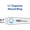 imageAvery Economy View 3 Ring Binder 05quot Round Rings 100Sheet Capacity 07 Inch Wide Spine Great for Home School Supplies Office or Organization Needs 1 Black Binder 057511 Count Pack of 2