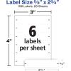 imageAvery File Folder Labels 58quot x 234quot White NonPrintable 156 Blank Labels Total 6141