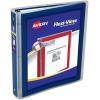 imageAvery FlexiView 3 Ring Binder 1 Inch Round Rings 1 Blue Binder 17607Navy Blue