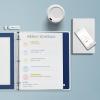 imageAvery FlexiView 3 Ring Binder 1 Inch Round Rings 1 Blue Binder 17607Navy Blue