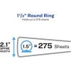 imageAvery FlexiView 3 Ring Binder 1 Inch Round Rings 1 Blue Binder 17607Navy Blue