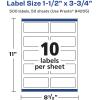 imageAvery Glossy White Rectangle Labels Sure Feed Technology 15quot x 375quot 100 Glossy White Labels PrinttoTheEdge Permanent Adhesive LaserInkjet Printable500 labels