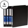 imageAvery Hanging Storage Flexible 3 Ring Binders 1quot Round Rings 175Sheet Capacity Black 4 Pack 177084 Pack