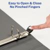 imageAvery HeavyDuty View 3 Ring Binder 1quot One Touch Slant Rings Holds 85quot x 11quot Paper 1 Black Binder 05300