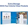 imageAvery HeavyDuty View 3 Ring Binder 2quot One Touch Slant Rings 28 Inch Wide Spine Customizable Clear Cover Ideal for School Office and Home Organization 1 Light Blue Binder 0550115 Pack of 12