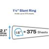 imageAvery HeavyDuty View 3 Ring Binder 2quot One Touch Slant Rings 28 Inch Wide Spine Customizable Clear Cover Ideal for School Office and Home Organization 1 Light Blue Binder 0550115 Pack of 12