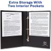 imageAvery LegalSize Durable 3 Ring Binders 1quot Round Rings Holds 85quot x 14quot Paper Black 2 Pack 177092 Pack