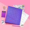 imageAvery Luxe Collection Durable Holographic 3 Ring Binder Customizable View Cover 1 Inch Round Rings 1 Holographic Violet Binder 03226Violet