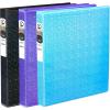 imageAvery Luxe Collection Durable Holographic 3 Ring Binder Customizable View Cover 1 Inch Round Rings 1 Holographic Violet Binder 03226Violet