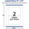 imageAvery Matte White Rectangle Labels Sure Feed Technology 4quot x 6quot 50 White Labels PrinttoTheEdge Permanent Adhesive LaserInkjet Printable200 labels
