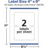 imageAvery Matte White Rectangle Labels Sure Feed Technology 4quot x 6quot 50 White Labels PrinttoTheEdge Permanent Adhesive LaserInkjet Printable50 labels