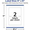 imageAvery Matte White Rectangle Labels Sure Feed Technology 4quot x 6quot 50 White Labels PrinttoTheEdge Permanent Adhesive LaserInkjet Printable500 labels