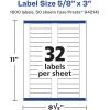 imageAvery Matte White Rectangle Labels Sure Feed Technology 58quot x 3quot 800 Matte White Printable Labels1 600 Labels